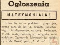 Biuro matrymonialne kiedyś.. z przymrużeniem oka! Biuro matrymonialne kiedyś.. z przymrużeniem oka!