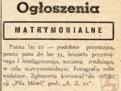 Biuro matrymonialne kiedyś.. z przymrużeniem oka!